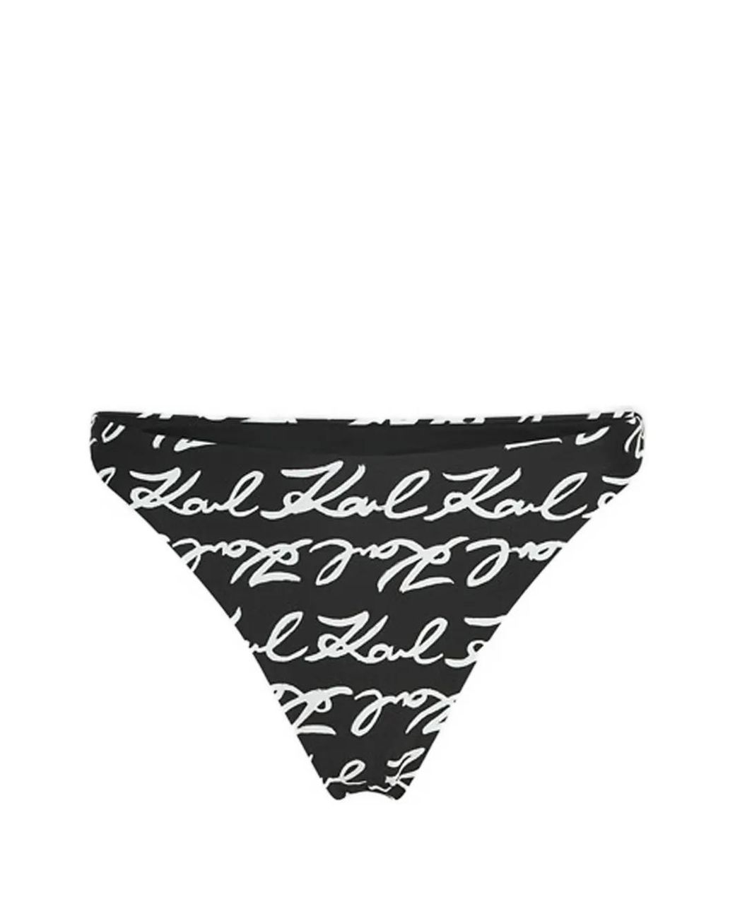 Karl Lagerfeld Black Signature Bikini Bottoms