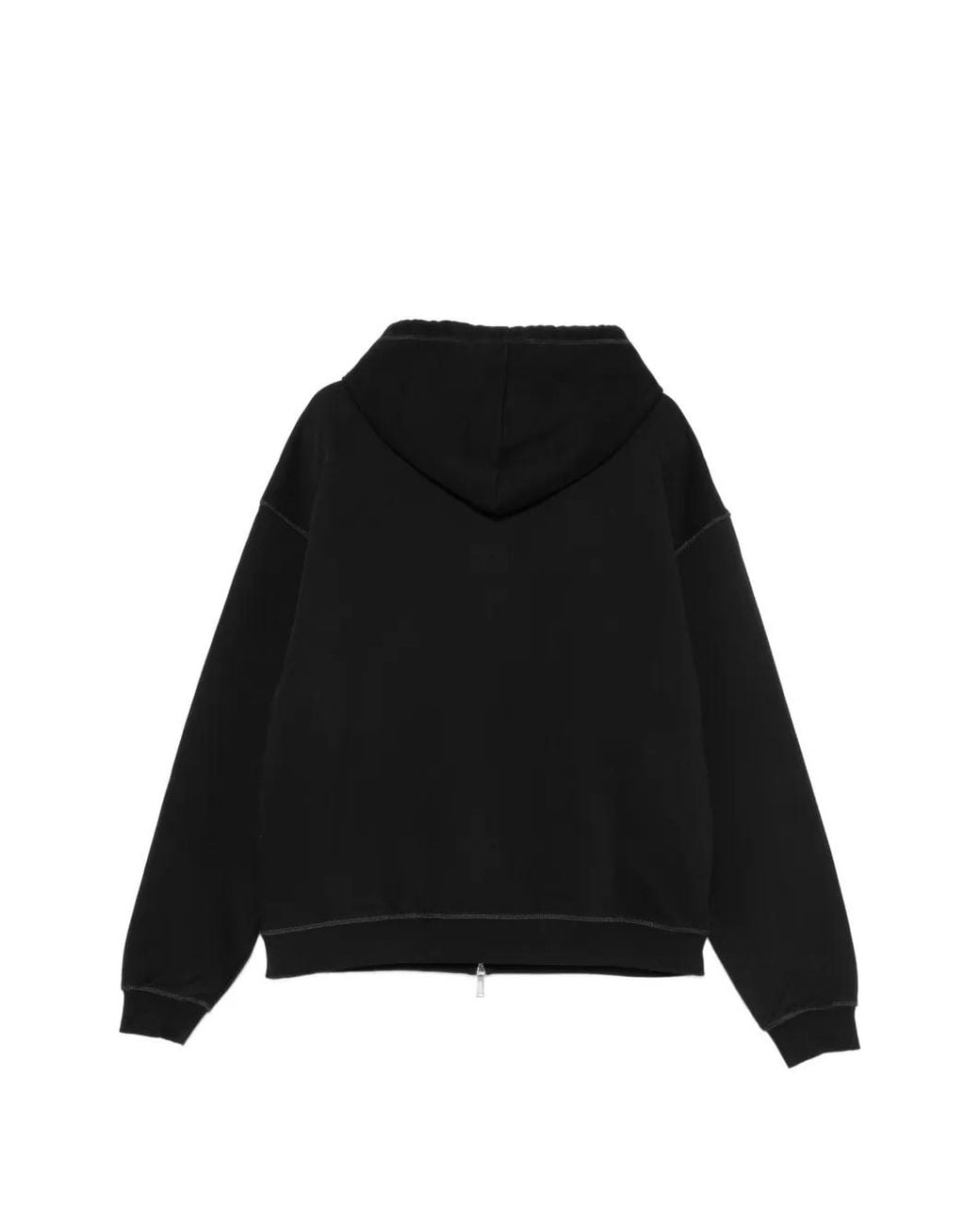 DSquared² Black Monogram-Pattern Hoodie for men