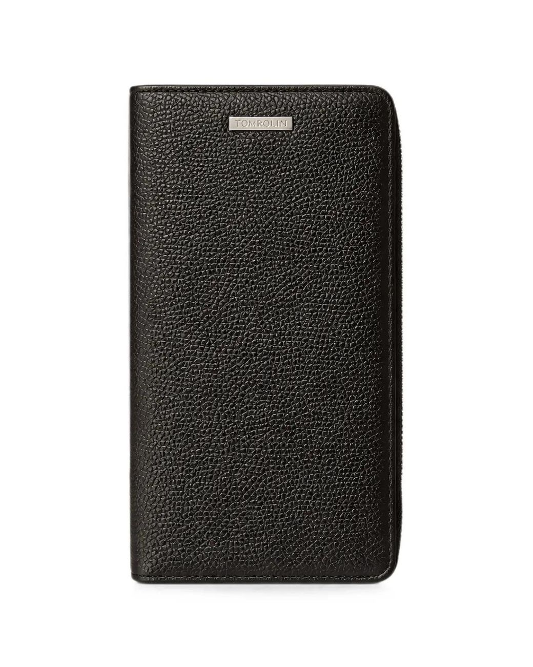 Tombolini Black Portefeuille Zippé En Cuir Grainé for men