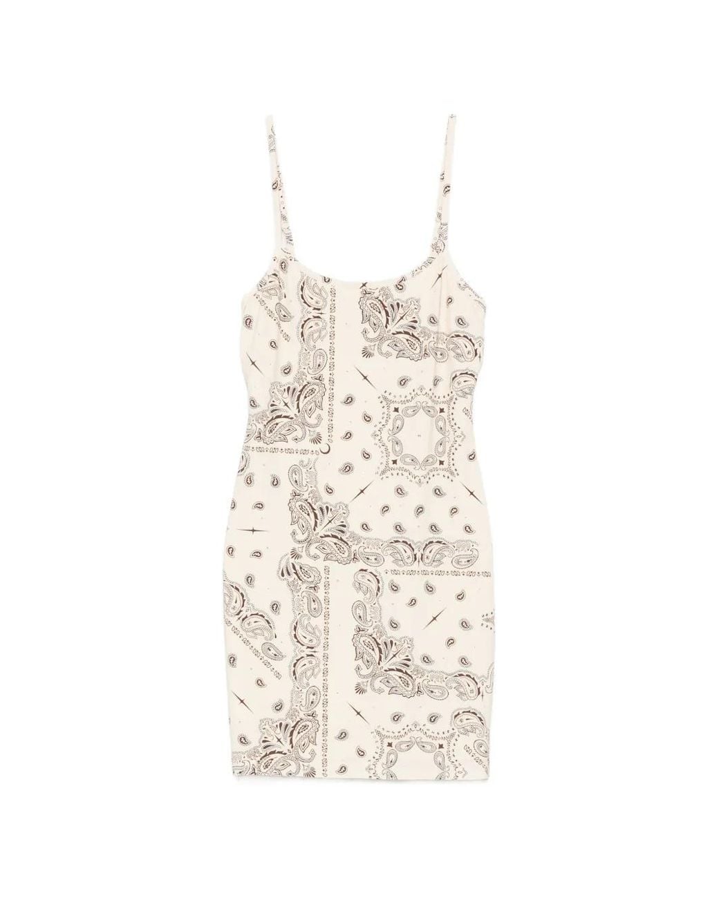 VENUJA White Paisley-Print Rhinestone-Embellished Mini Dress