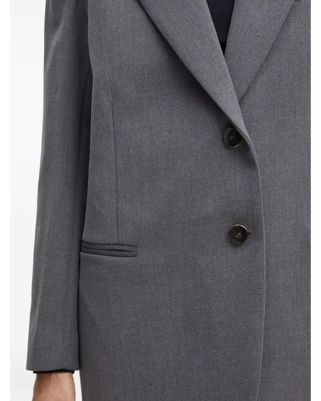 SIMONA CORSELLINI Gray Jacke Mit Knöpfen