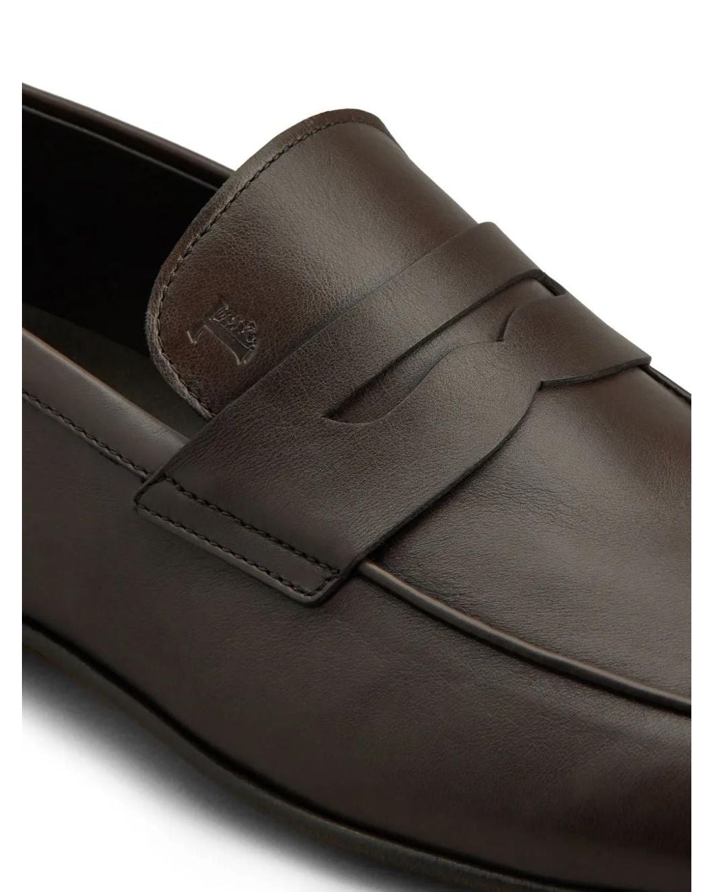 Tod's Brown Leather Loafers for men