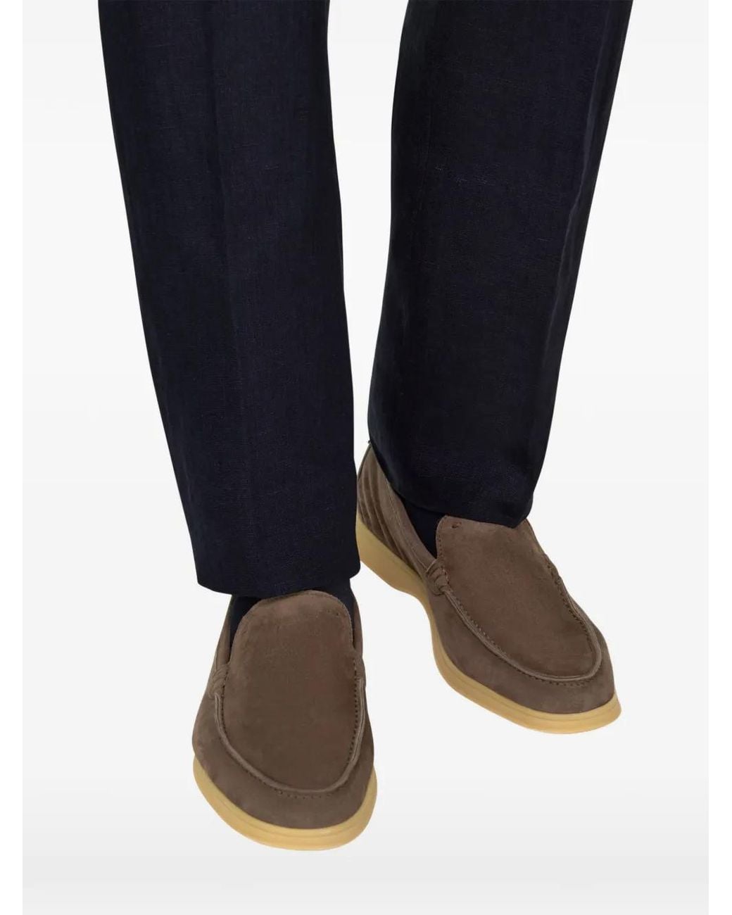 Boggi Brown Aria Suede Loafers for men
