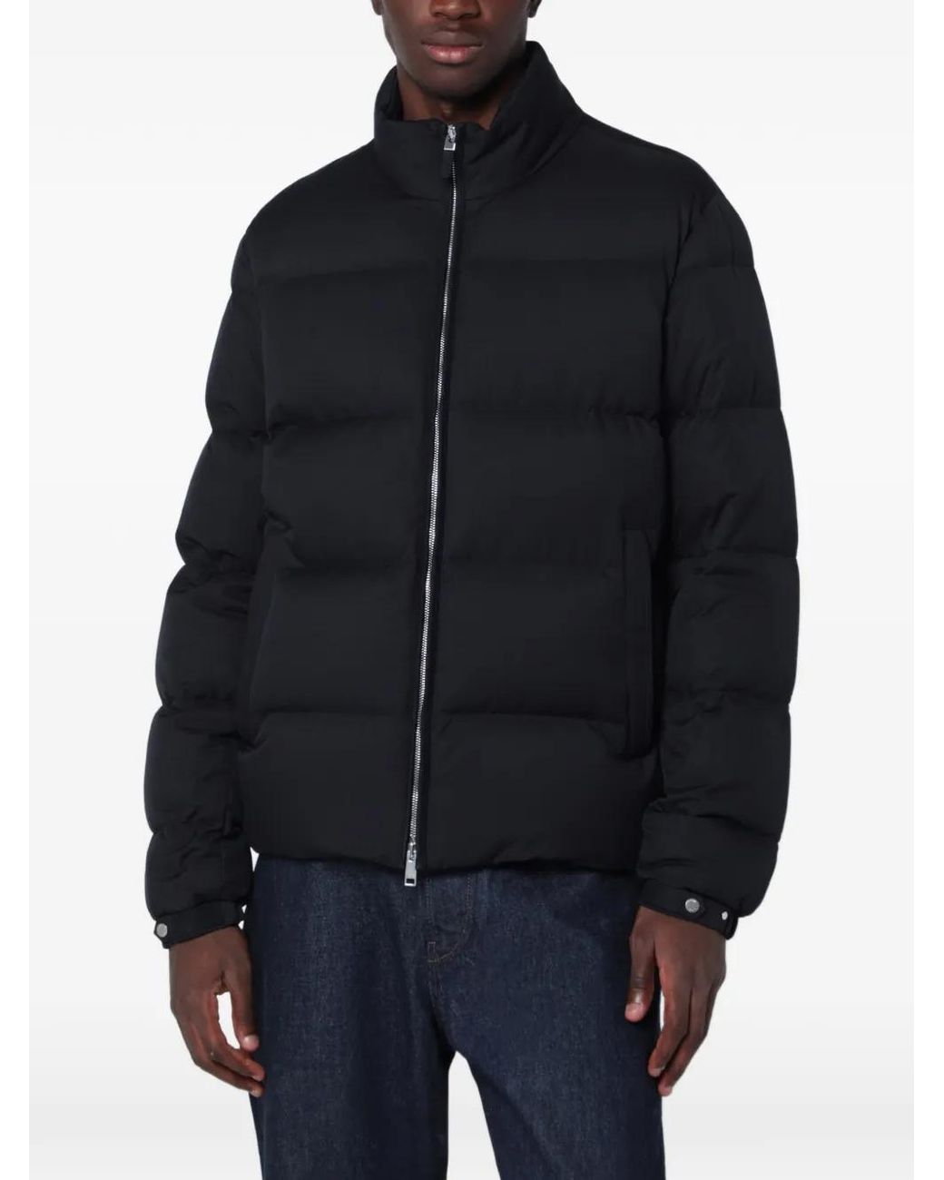 Zegna Blue Quilted Down-Filled Jacket for men