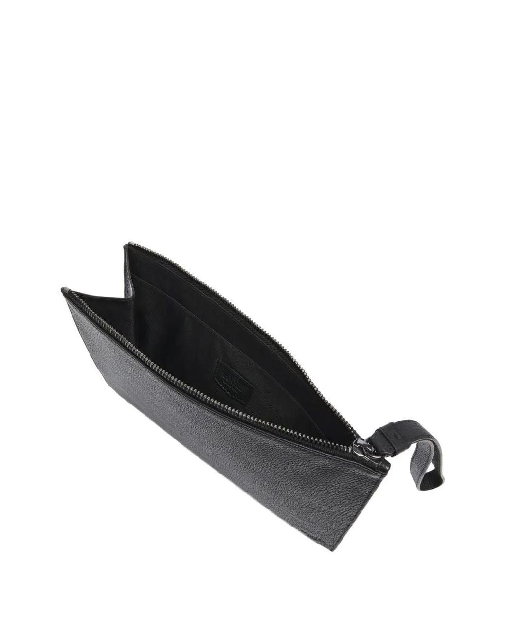 Lancel Black Leon Ipad-Mini Leather Pouch for men