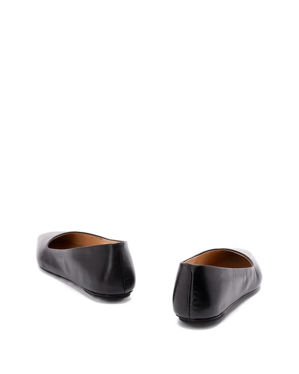 Marsèll Black Pointed-Toe Leather Ballet Flats