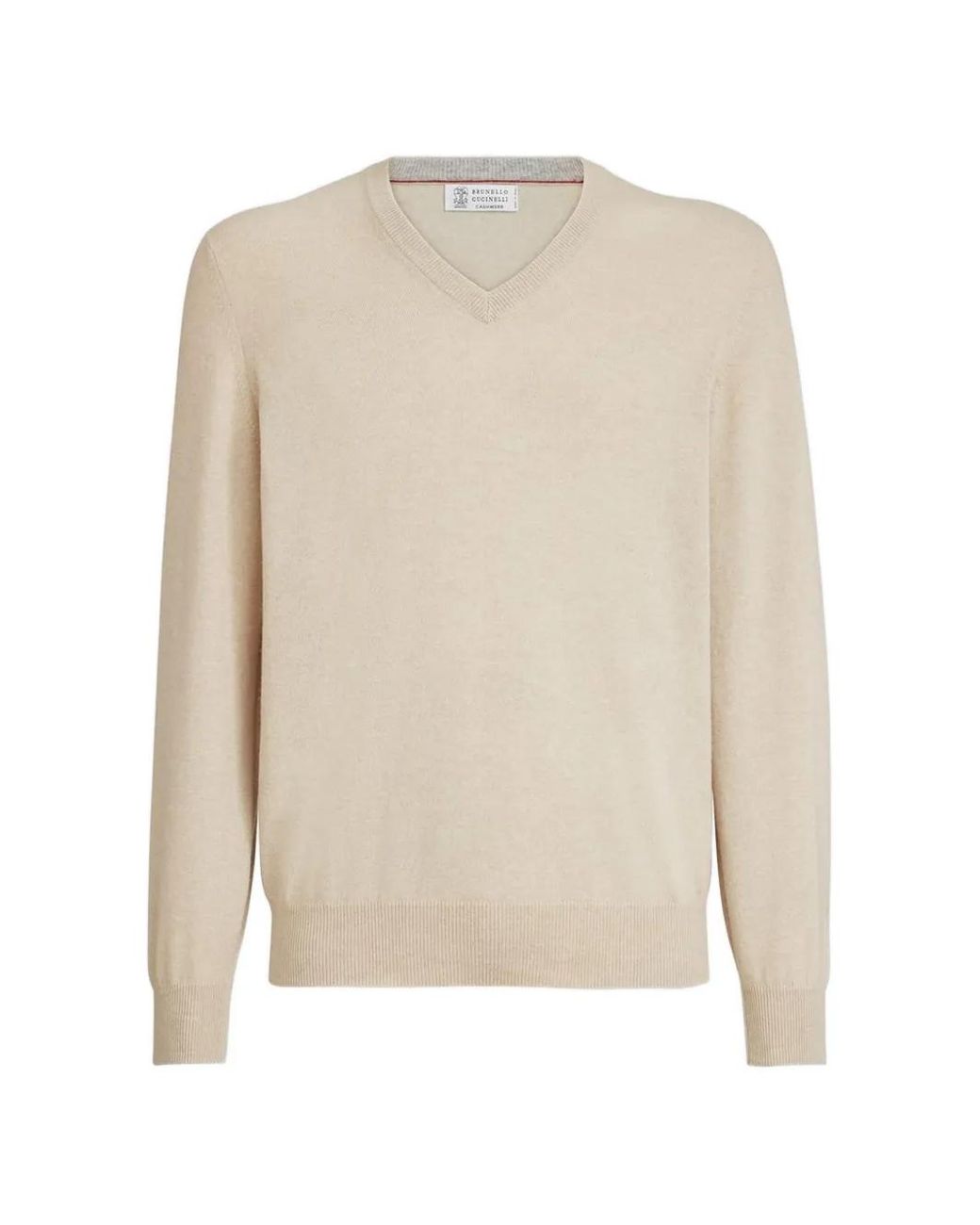 Brunello Cucinelli White Cashmere Sweater for men