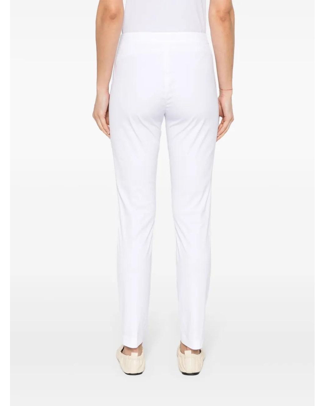 Fabiana Filippi White Slim-Fit Trousers With Tapered Ankle