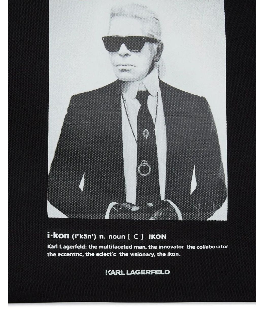 Karl Lagerfeld Black Karl Print Tote Bag for men