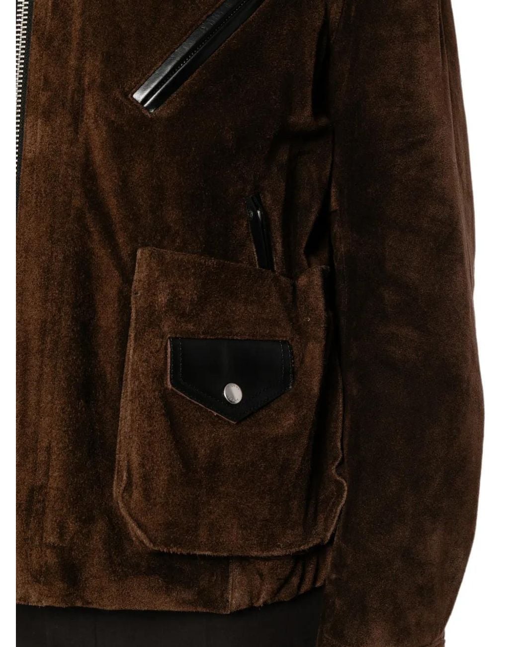 Sacai Brown Suede Blouson for men