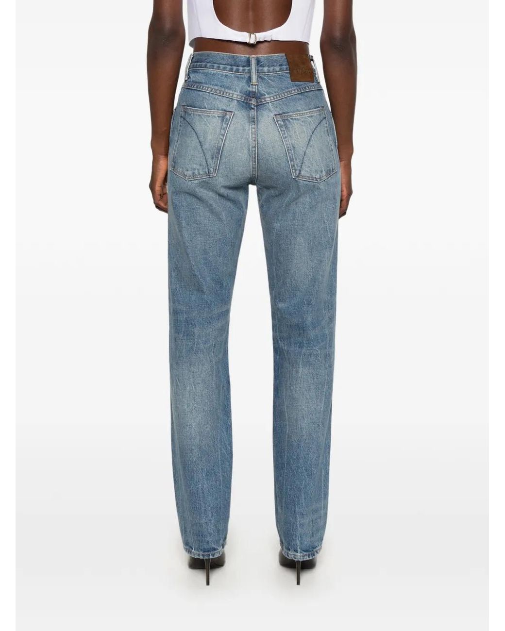 Tom Ford Blue Logo-Patch Jeans