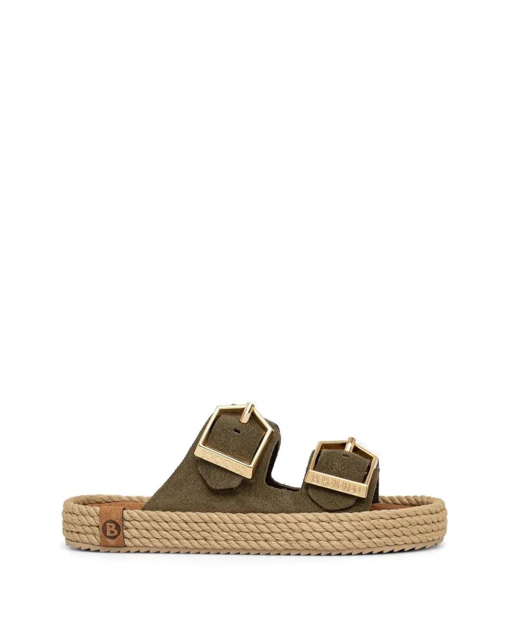 Bohonomad Metallic Sydney Buckle-Fastening Rope-Sole Espadrilles