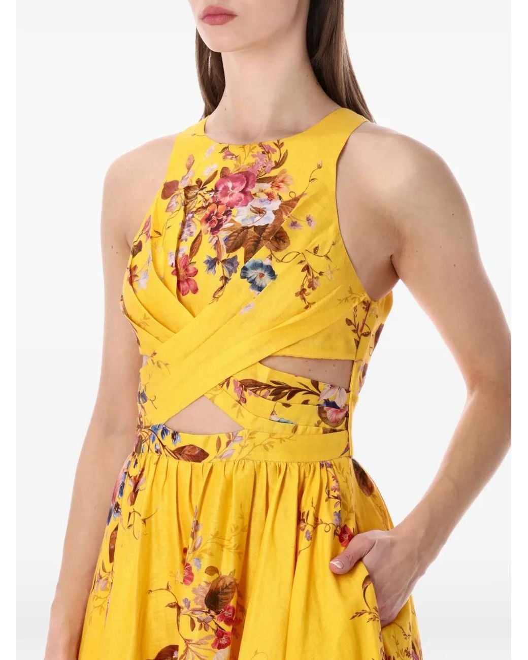 Zimmermann Orange Patience Midi Dress