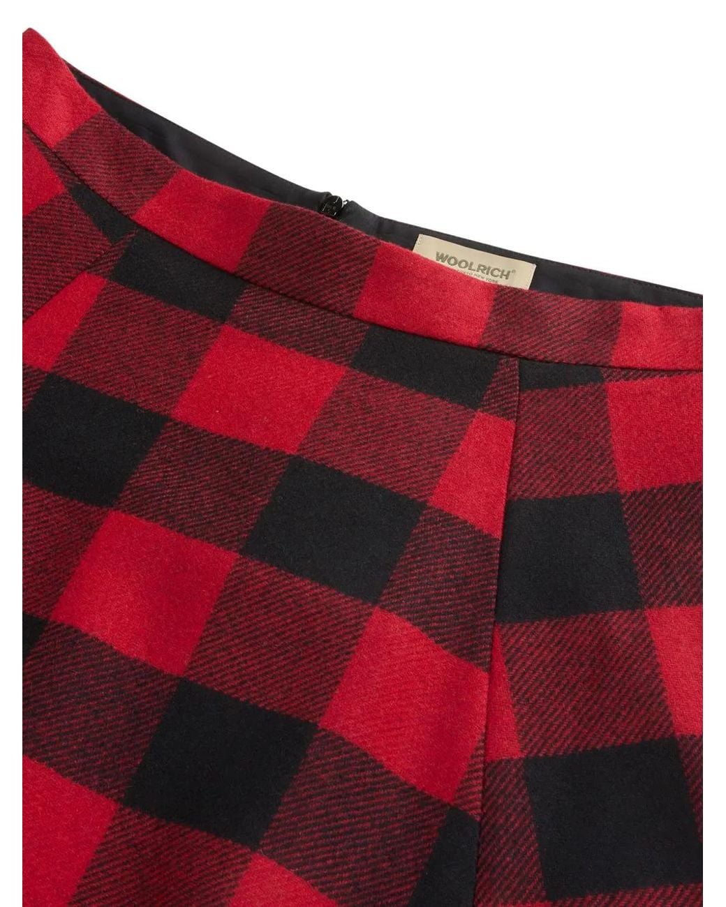 Woolrich Red Check Wool Skirt