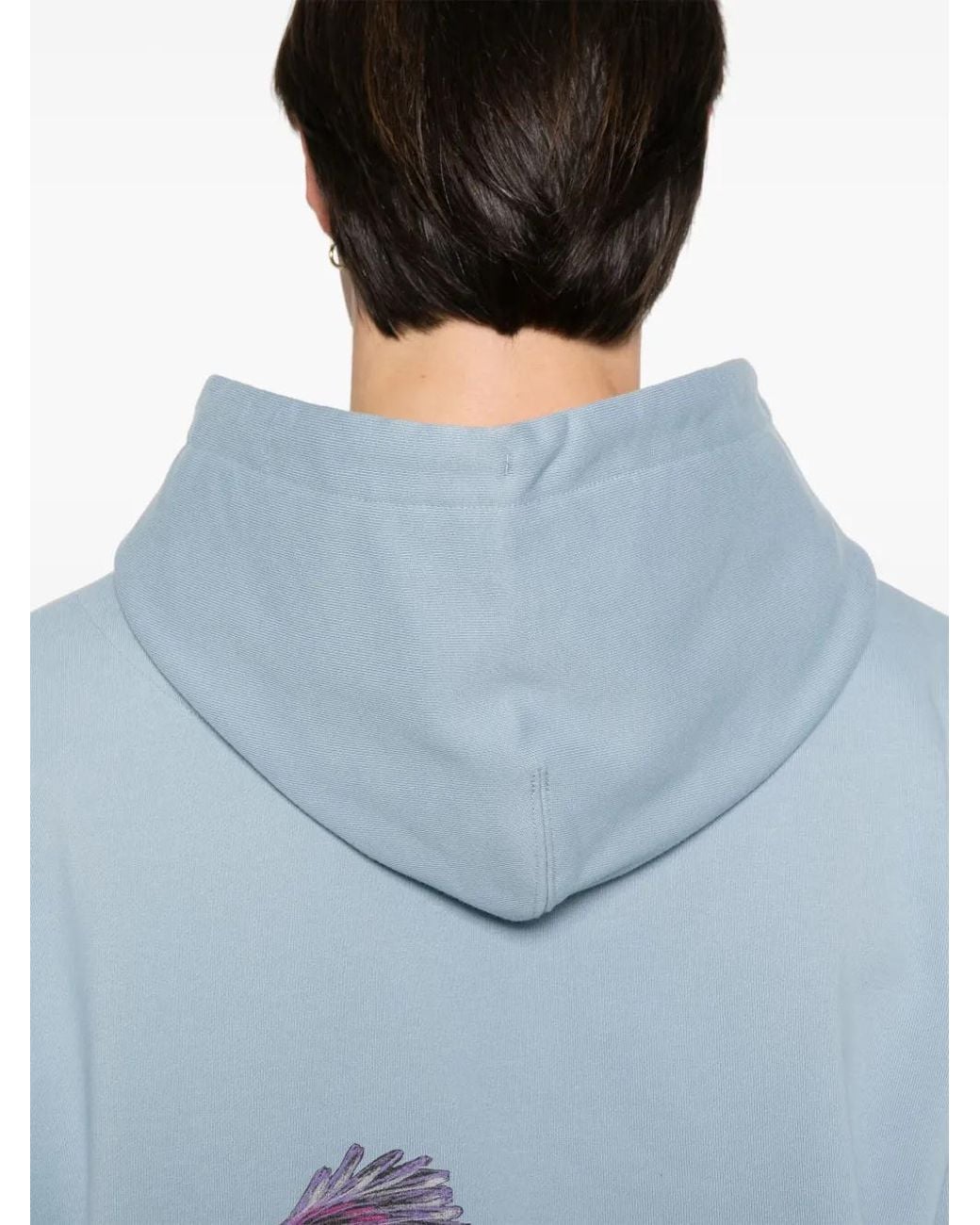 Y-3 Blue Gfx Hoodie for men