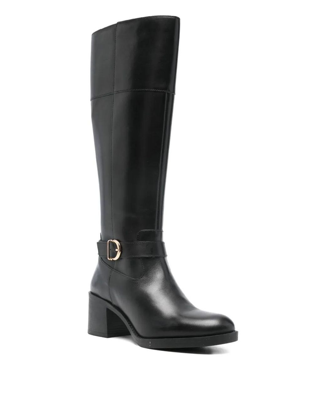 Geox Black Strap-Detail Boots