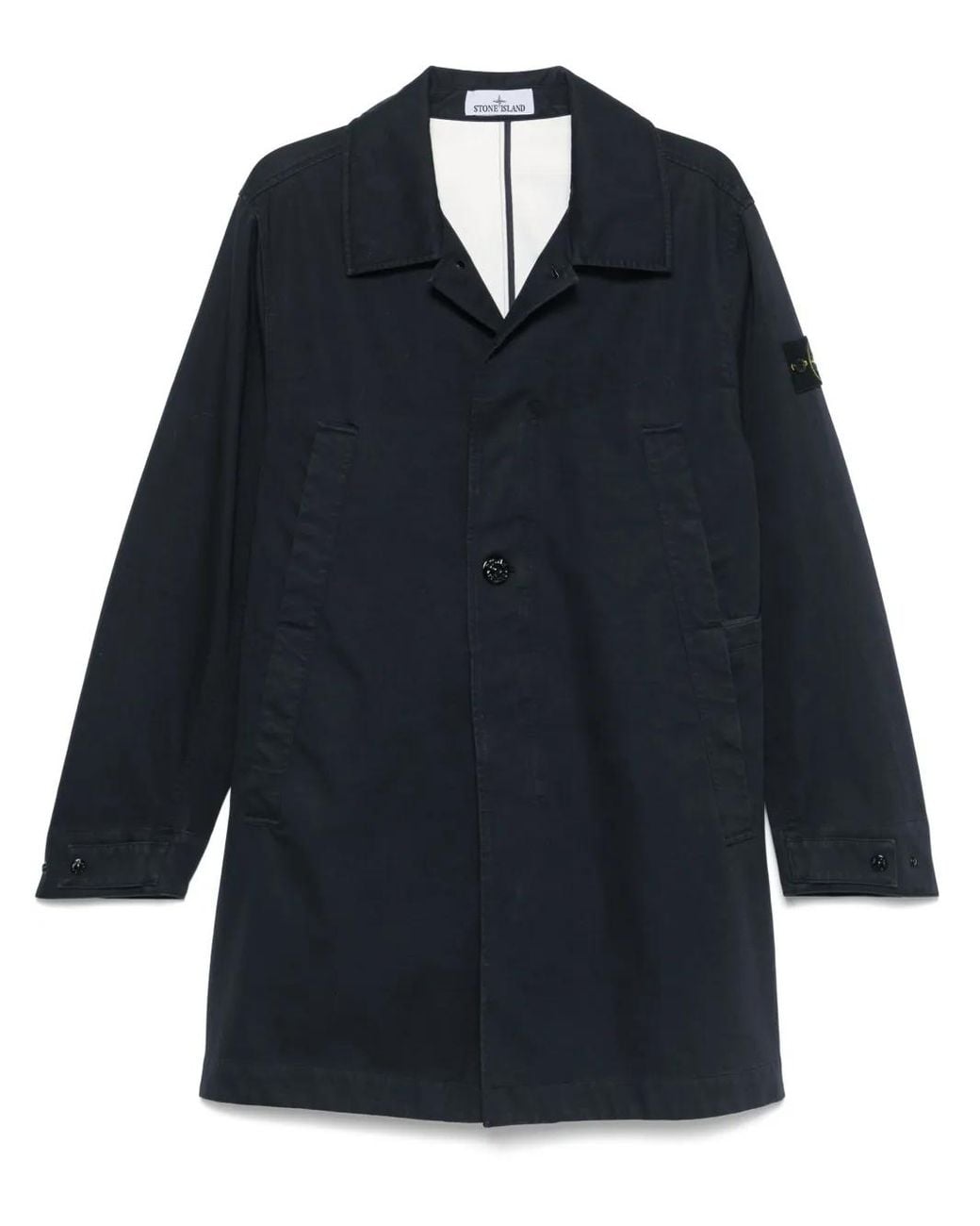 Stone Island Blue Compass-Badge Coat for men