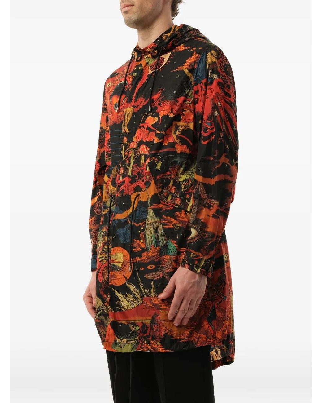 Givenchy Red Underworld Graphic-Print Parka for men