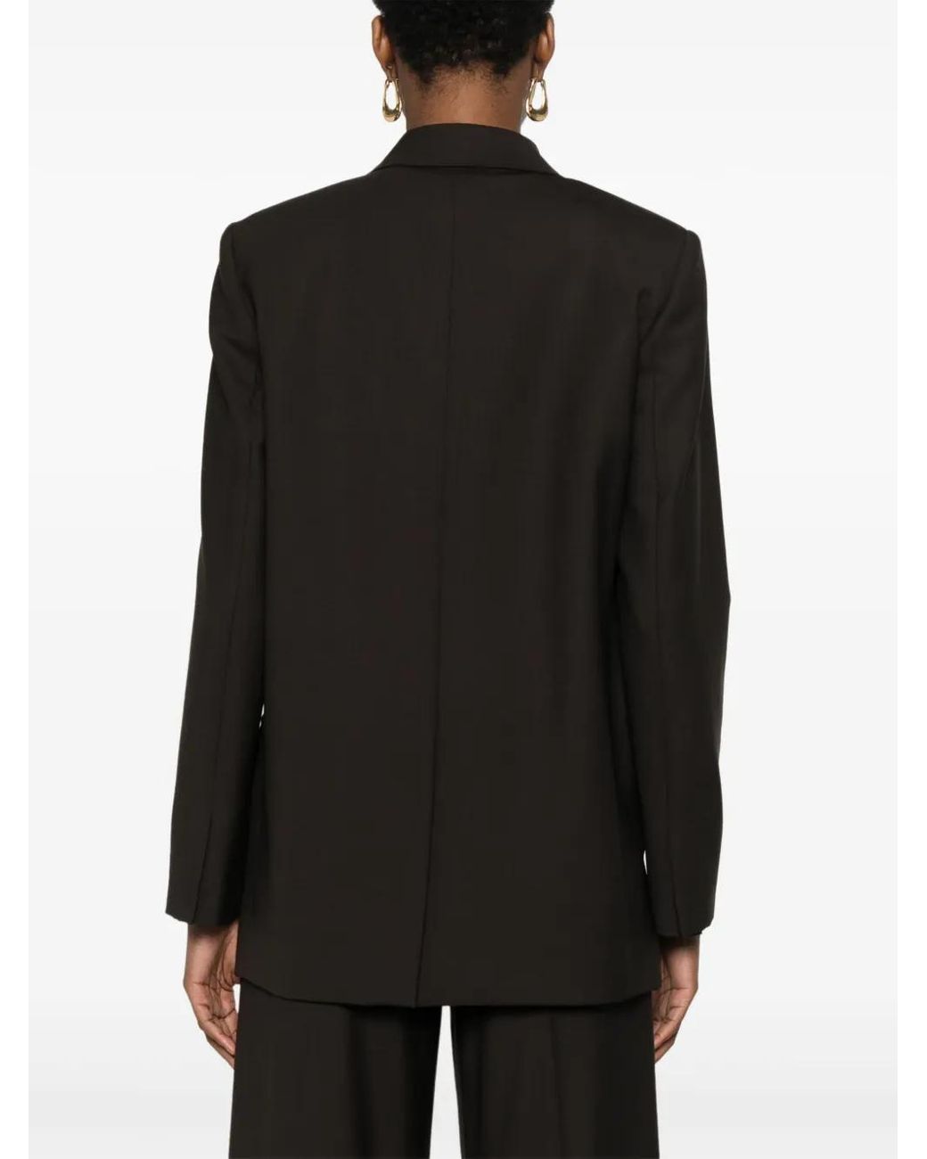 Fabiana Filippi Black Double-Breasted Blazer
