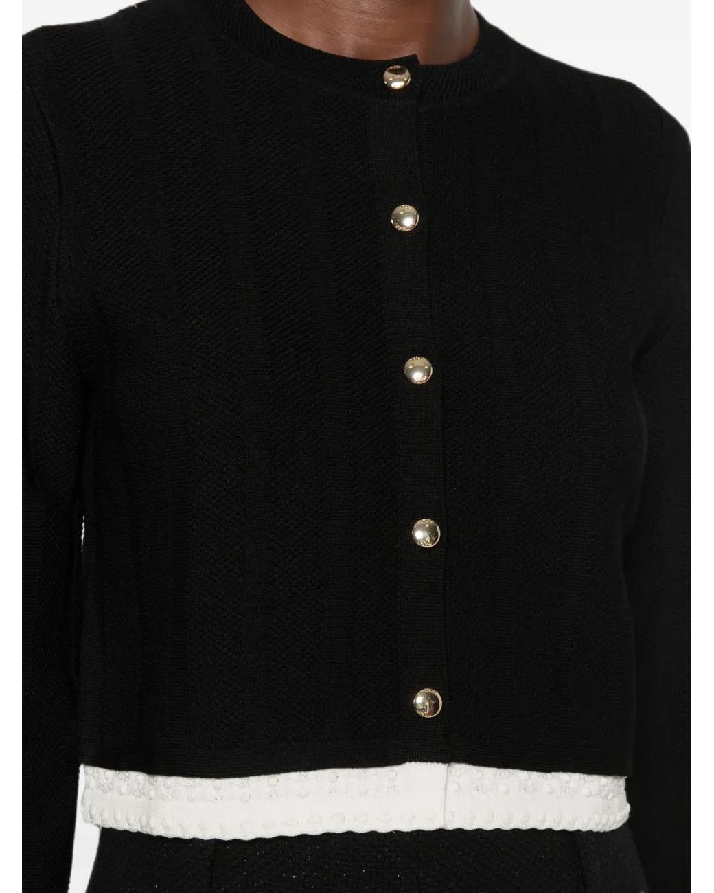 Maje Black Contrast Cardigan