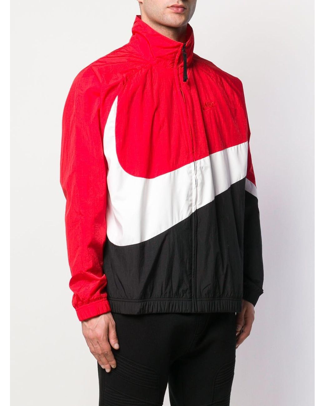 Nike Large Swoosh Windbreaker Jacket in Red for Men Lyst Canada