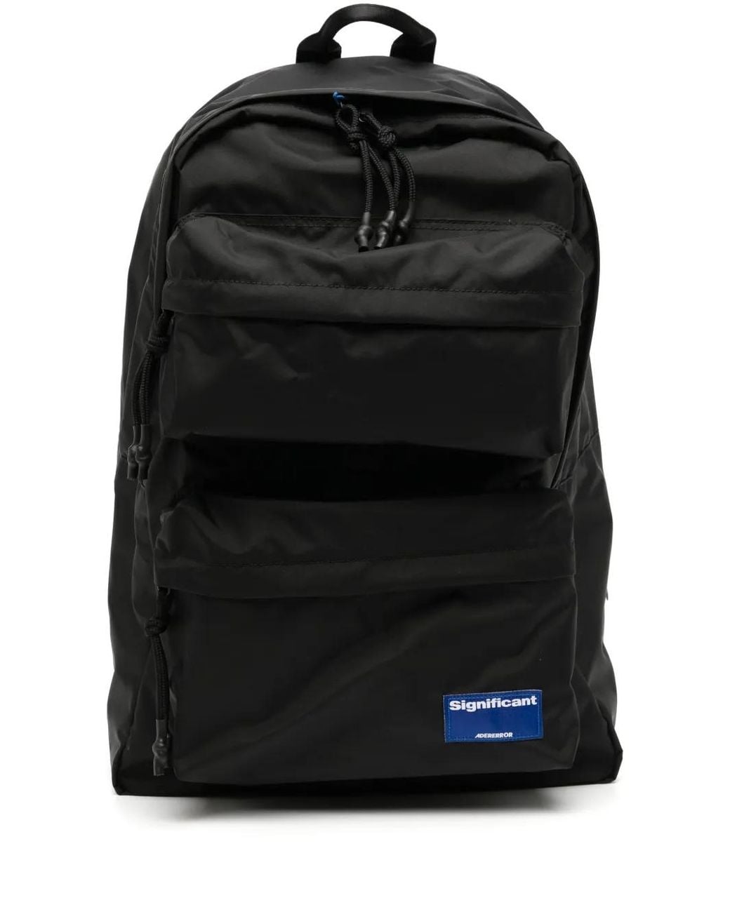 Adererror Black Significant Tag Backpack for men