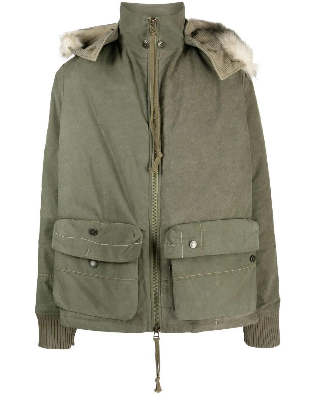 Greg Lauren Green Greg Lauren Army Down Jacket for men