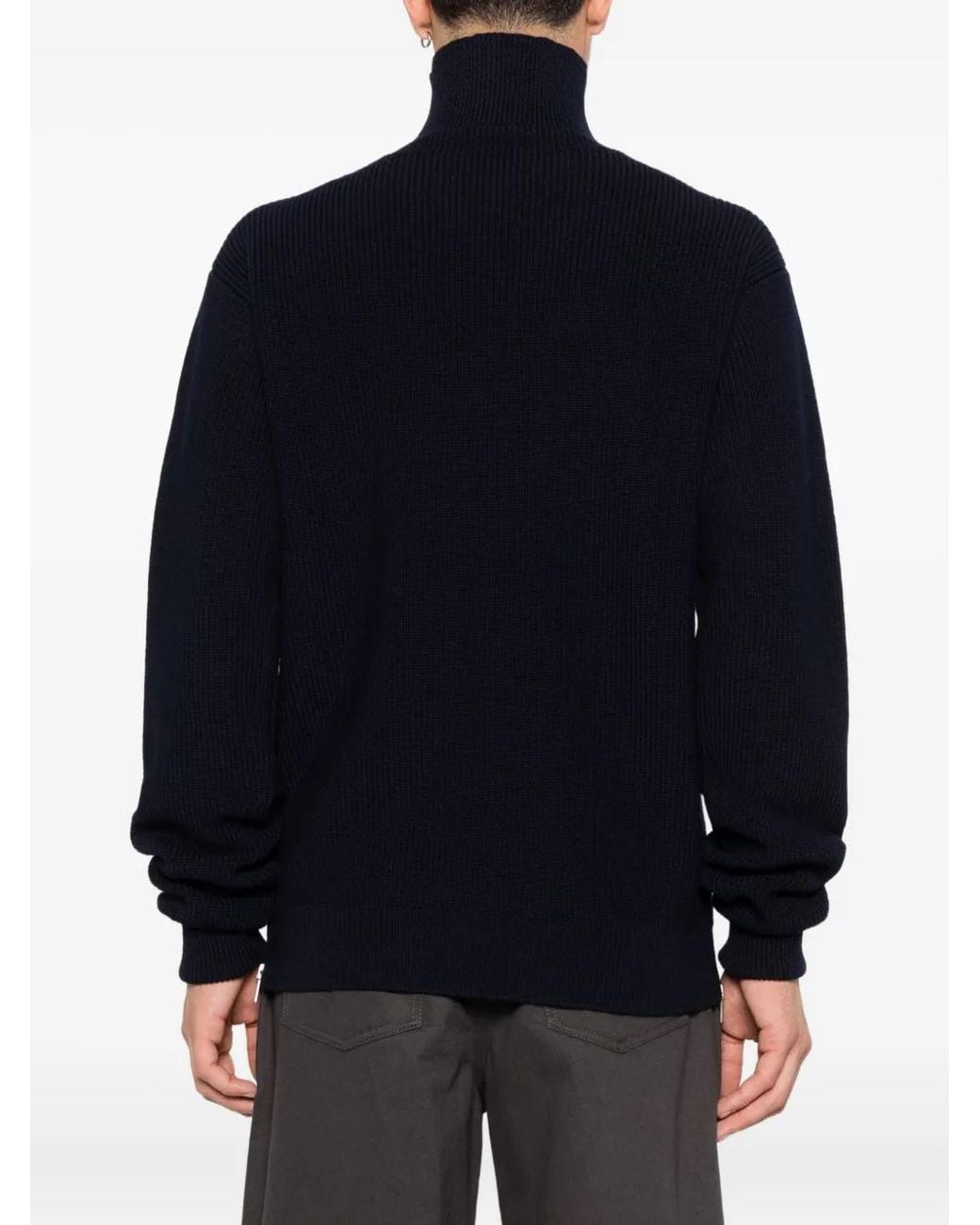 Jil Sander Gerippter Pullover in Blue für Herren