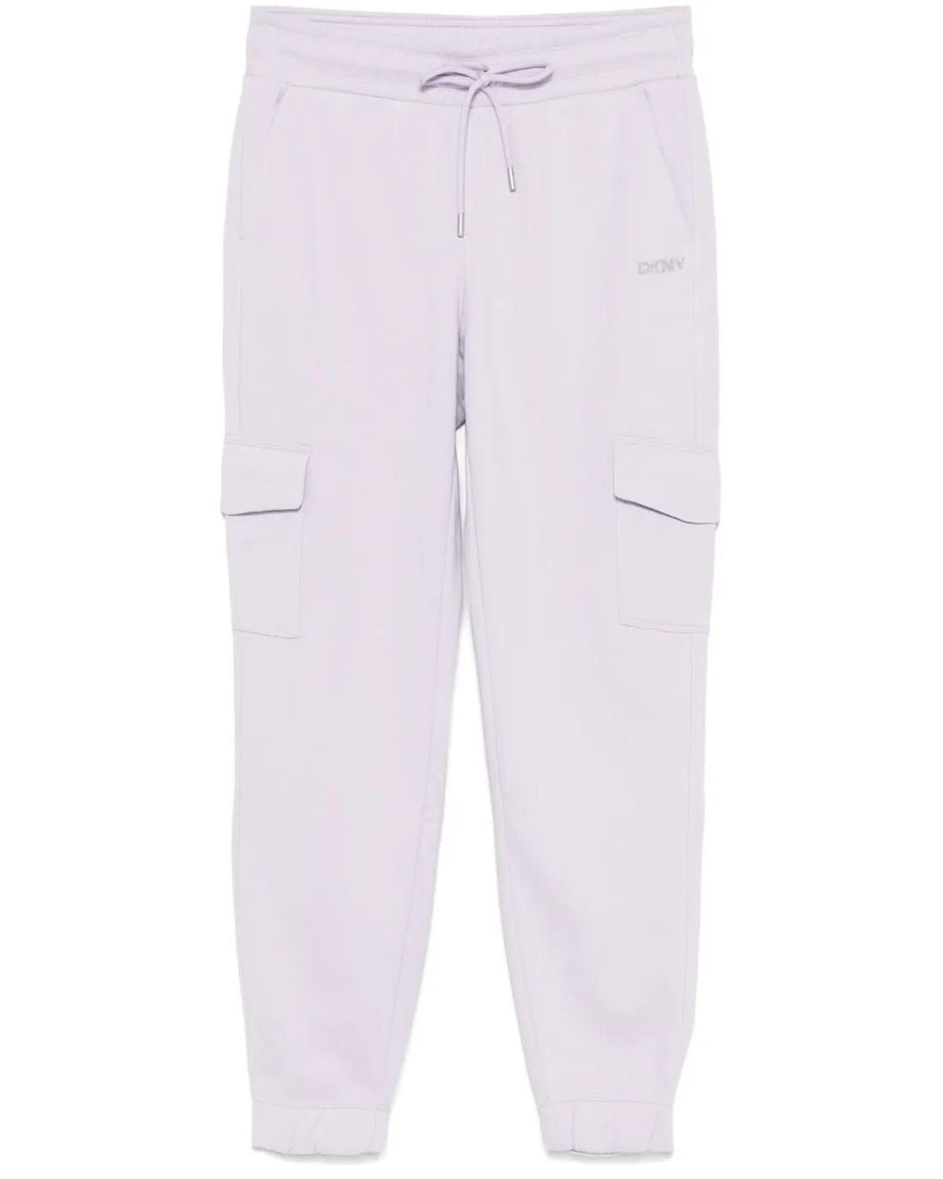 DKNY Purple Studded-Logo Track Pants