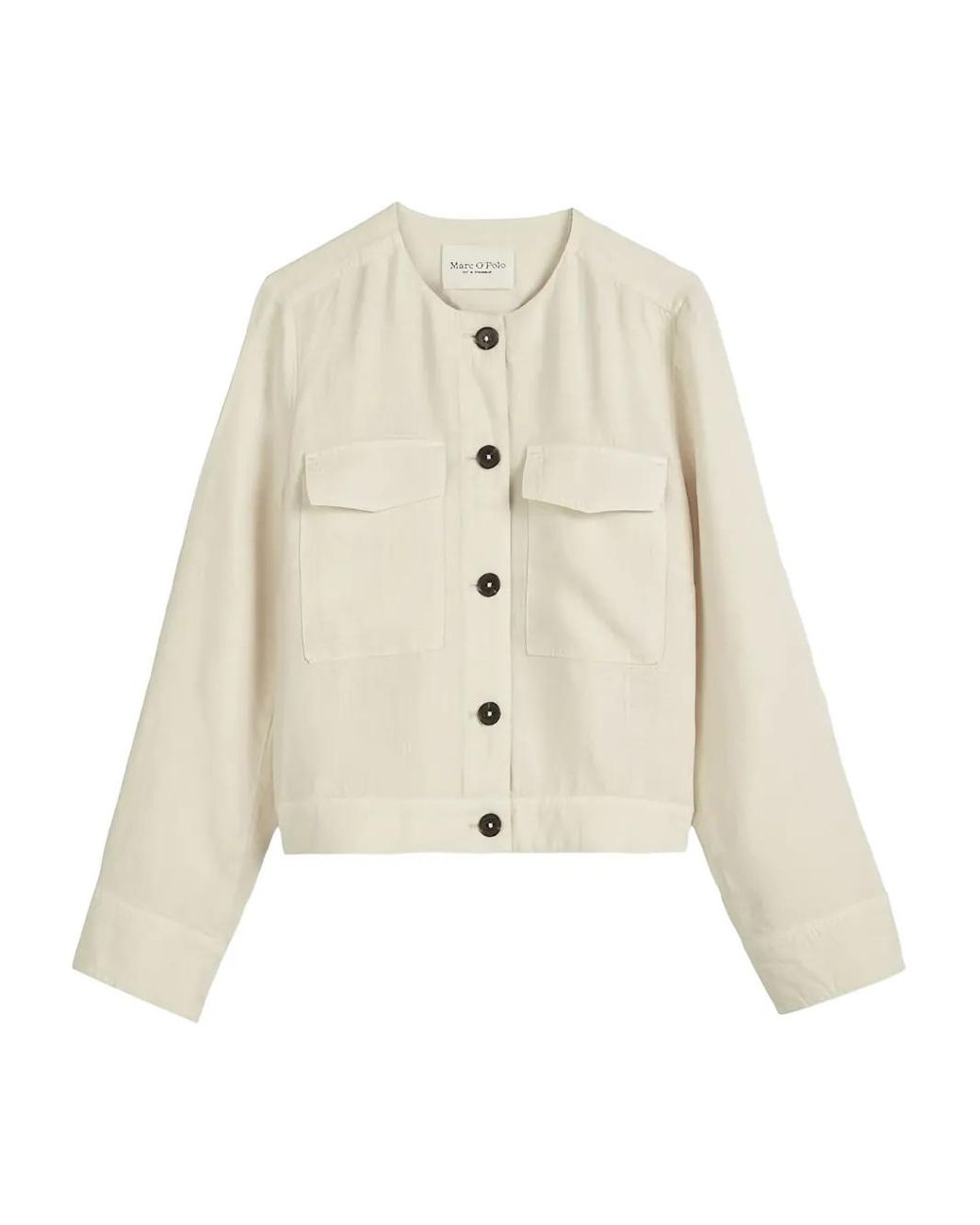 Marc O' Polo White Button-Front Jacket