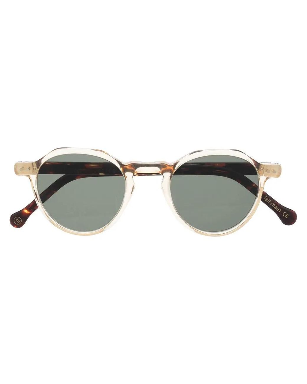 Lesca Brown Tortoiseshell-Effect Sunglasses