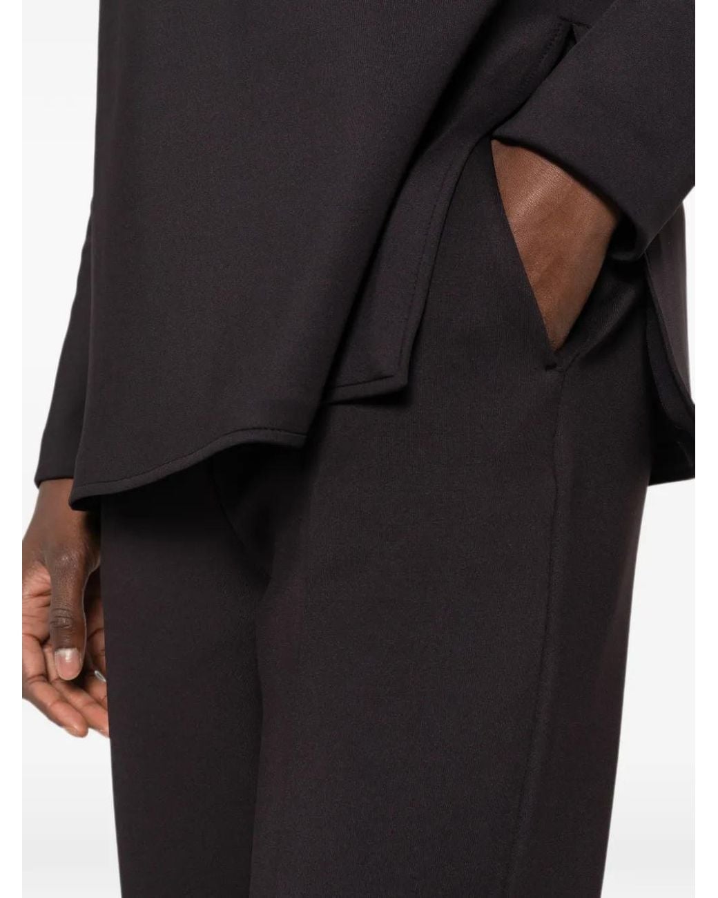 Max Mara Black Feroce Elasticated-Waistband Slim-Fit Trousers