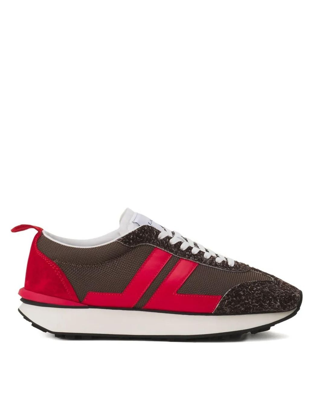 Lanvin Red Bumpr Striped Sneakers