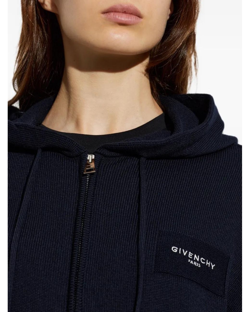 Givenchy Blue Zipped Hoodie