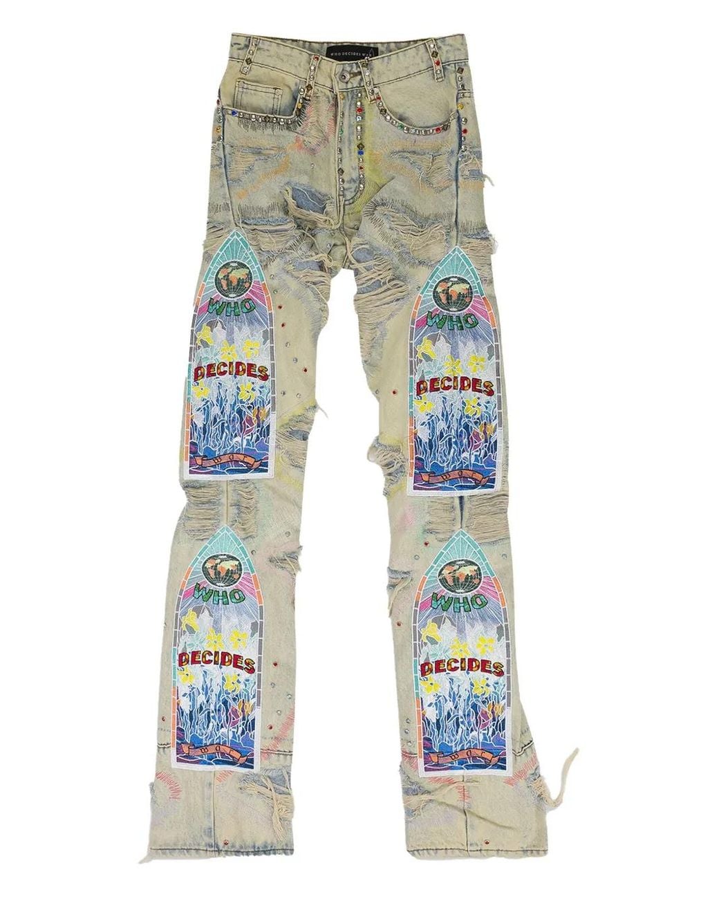 Who Decides War Gerafelde Jeans in het Blue voor heren