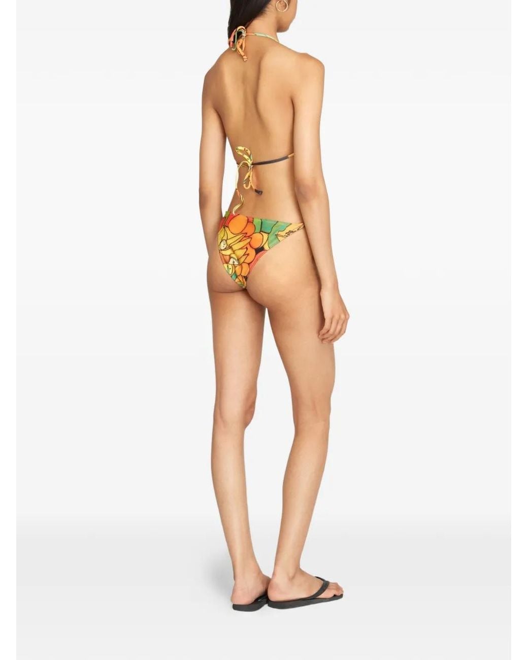 Donde Esteban Yellow Frutas Triangle Bikini Top
