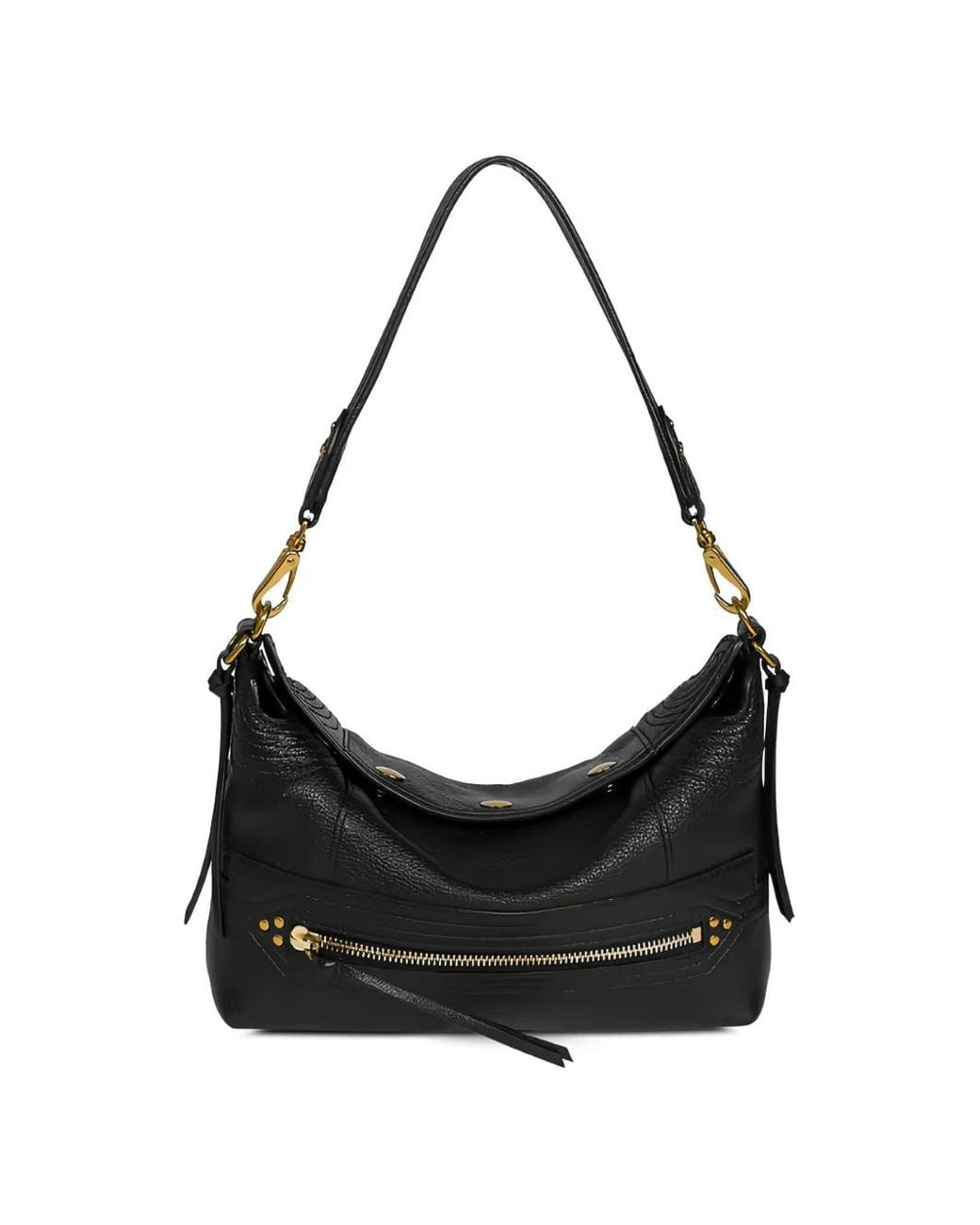 Jérôme Dreyfuss Black Lucky Pebbled Shoulder Bag