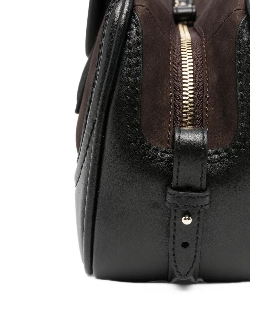 Aigner Black Whip Leather Shoulder Bag