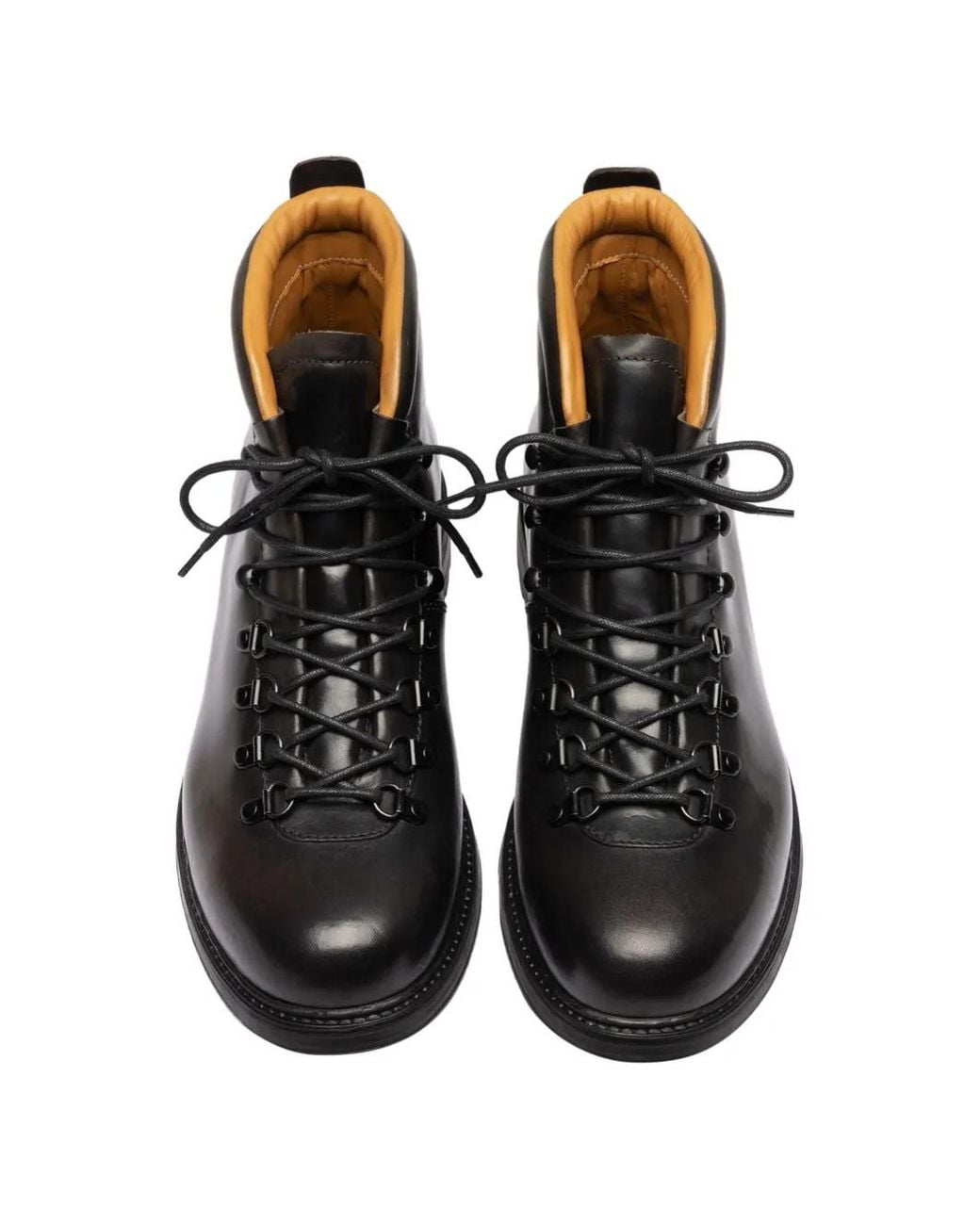 Stivali Stringati di Officine Creative in Black da Uomo