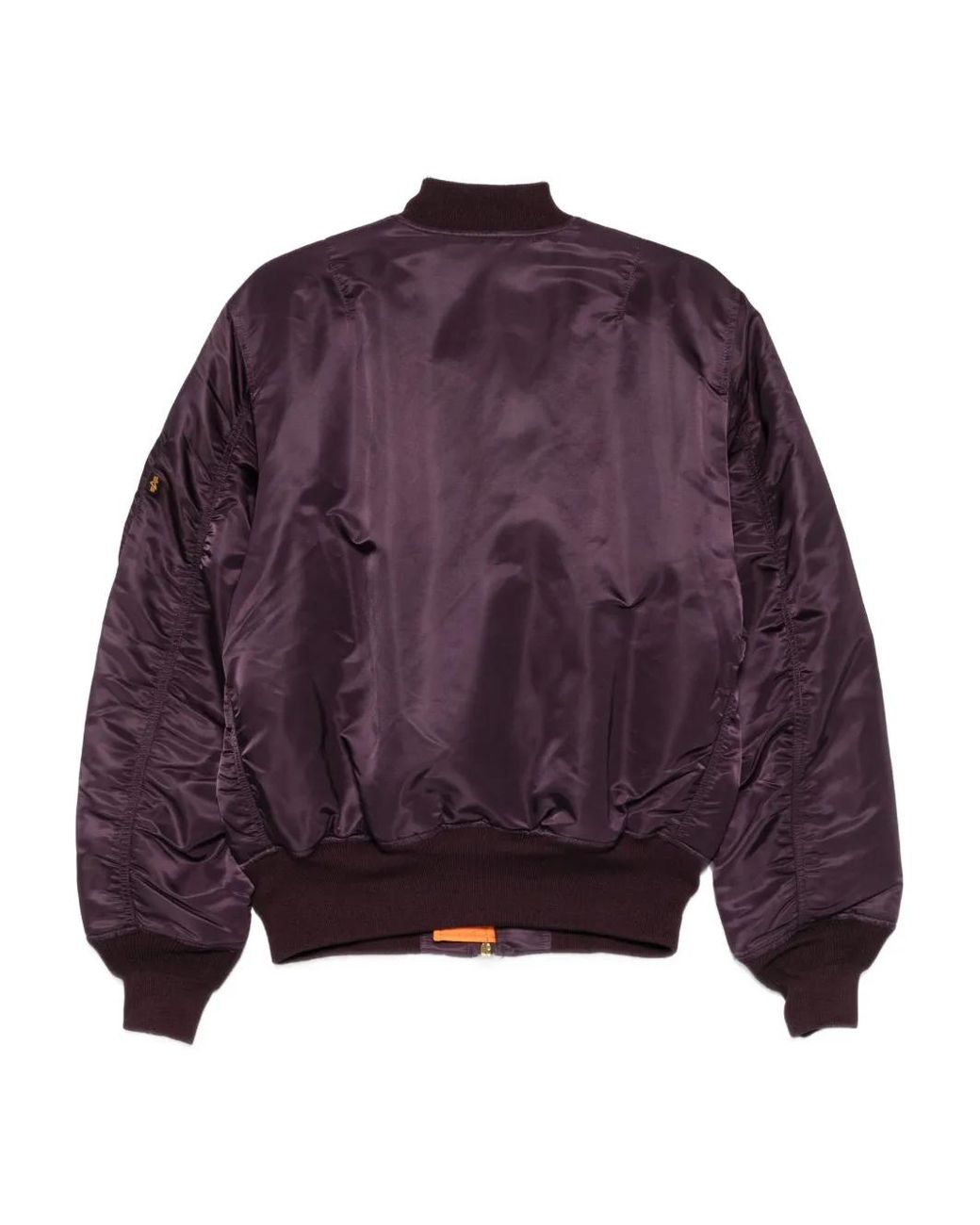 Alpha Industries Purple Zip-Up Bomber Jacket