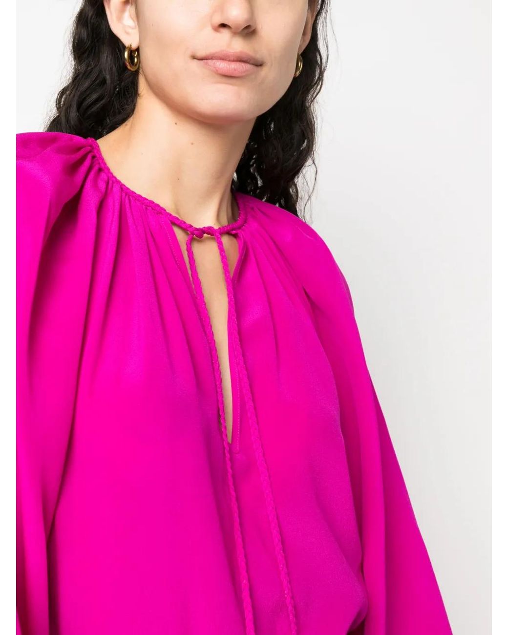 Blusa Con Lazo PHAEONIA de color Pink