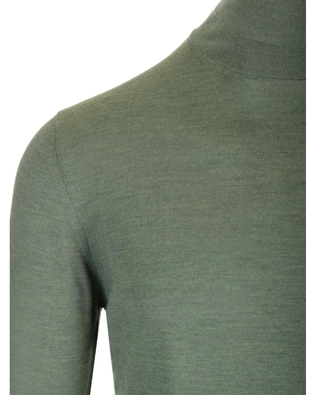 Mauro Ottaviani Green Ribbed-Trim Sweater for men