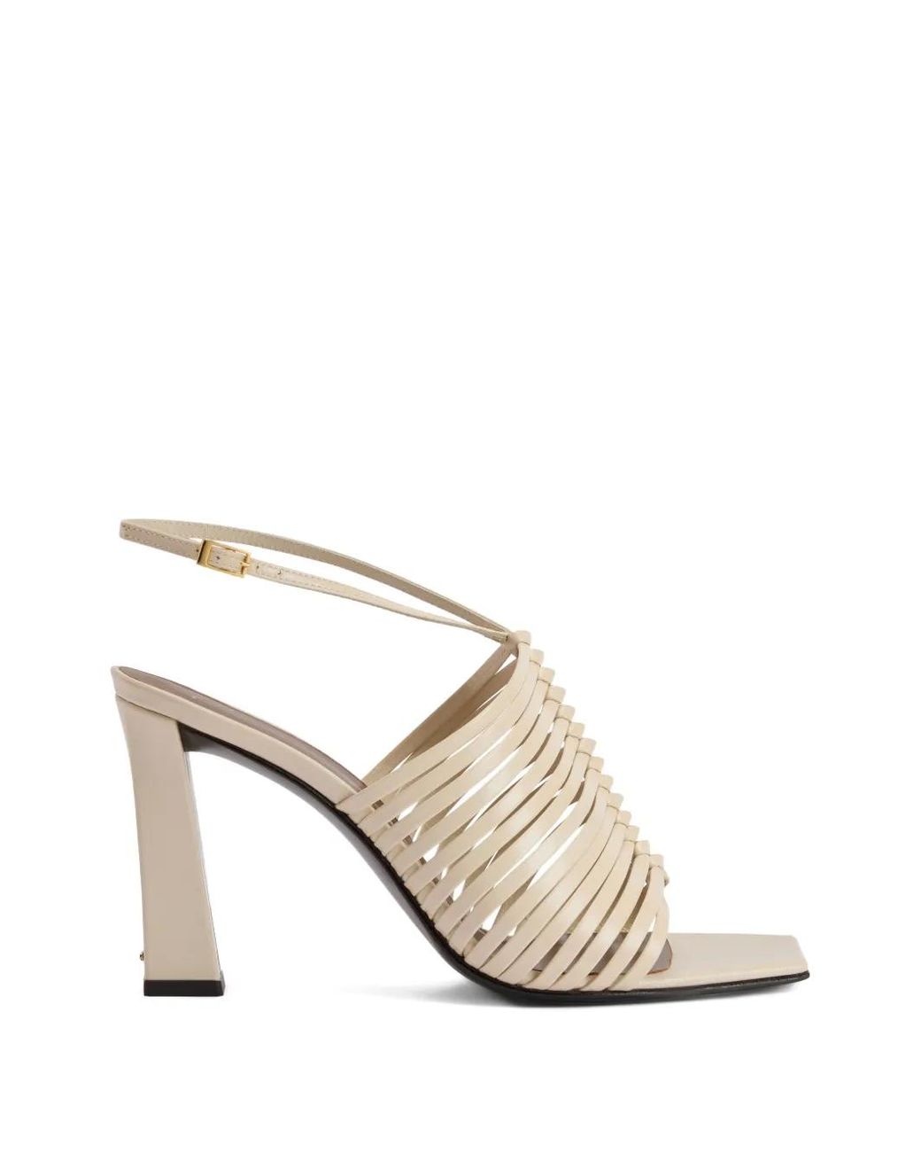 Giuseppe Zanotti White Jane Square-Toe Sandals