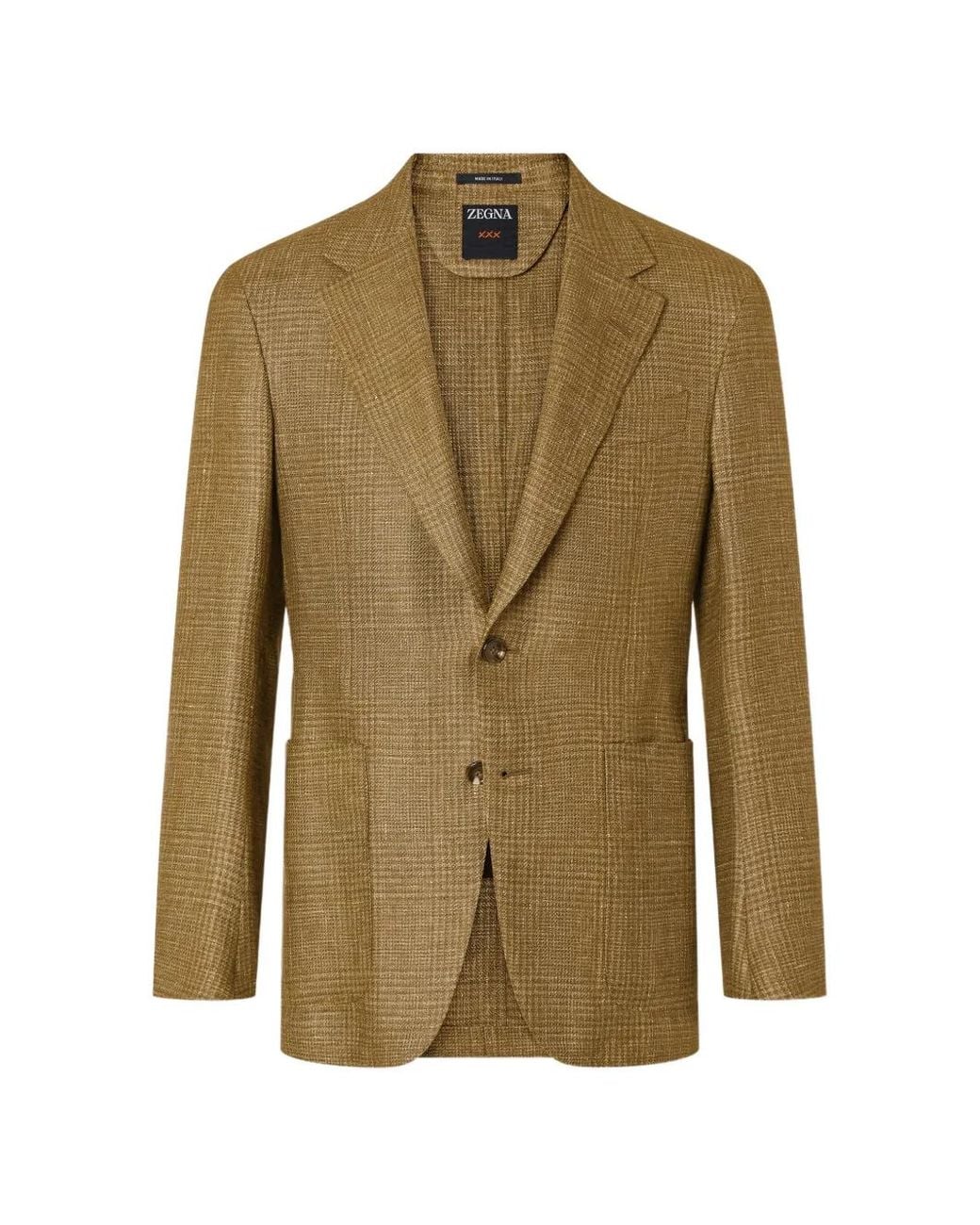 Zegna Green Single-Breasted Blazer for men