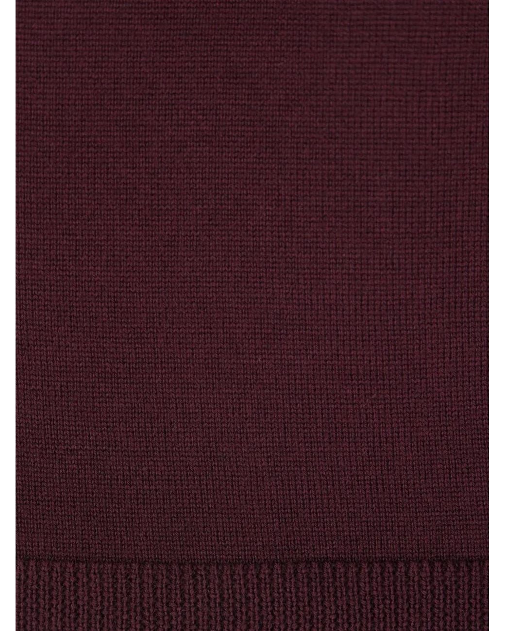 Allude Red Short-Sleeve Roll-Neck Sweater