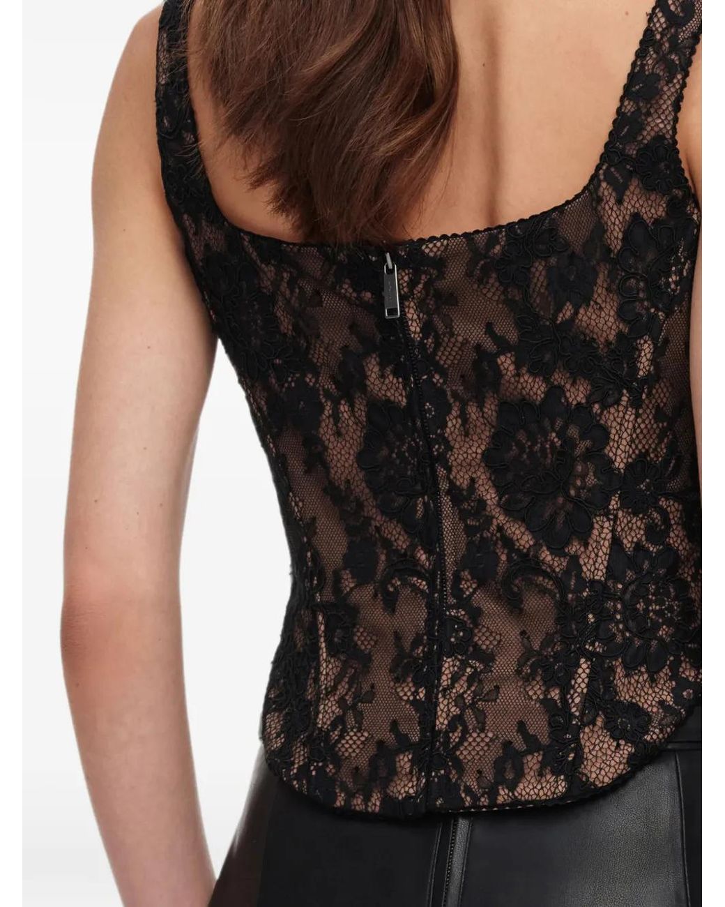Self-Portrait Black Lace Top