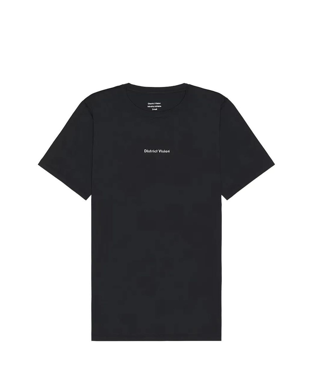 District Vision Black Ultralight Aloe Logo-Print Laser-Cut T-Shirt