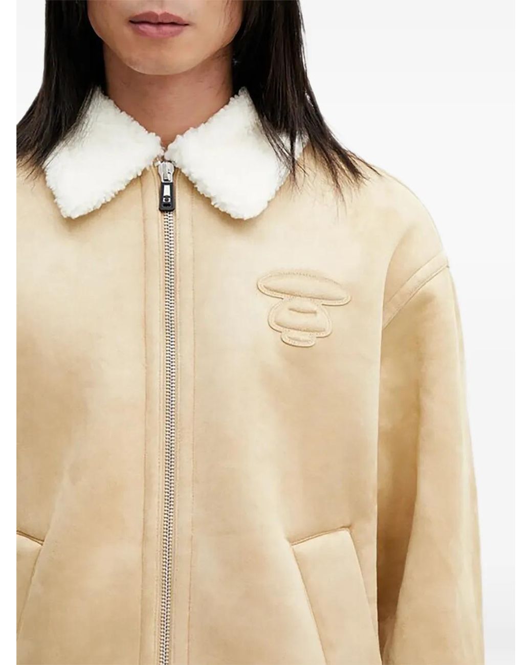 Aape By A Bathing Ape Natural Appliqué Collar Jacket for men