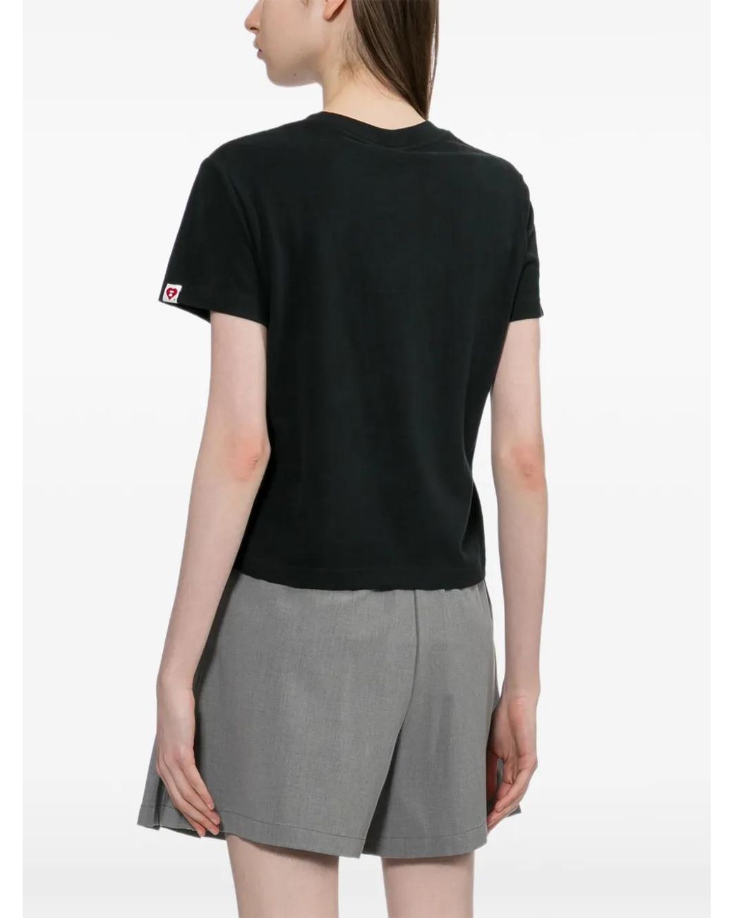 AAPE BY A BATHING AP Black Heart-Printed T-Shirt