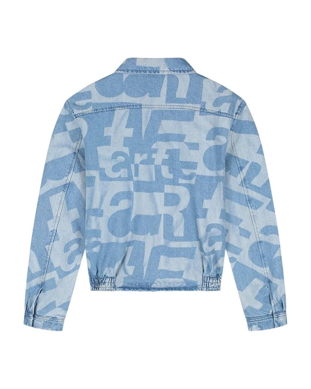 Arte' Blue Zip-Fastening Patterned Jacket for men
